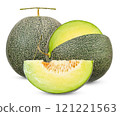 Melon isolated on white with clipping path 121221563