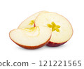 Half of  apple isolated on white clipping path 121221565