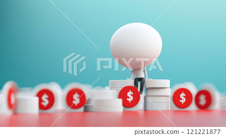 debt defaulting crisis concept. Financial Stress Symbolized by Loan Defaults 121221877