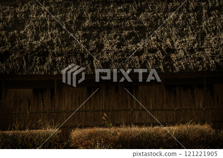 Thatched roof and clay wall Thatched roof and clay wall 121221905