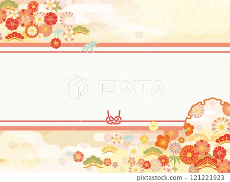 Japanese pattern background Japanese style background material 121221923