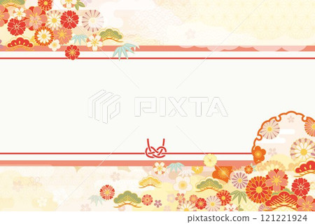 Japanese pattern background Japanese style background material 121221924