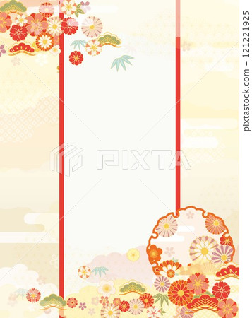 Japanese pattern background Japanese style background material 121221925