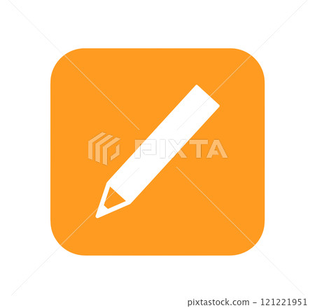 簡單的橙色鉛筆標記 121221951