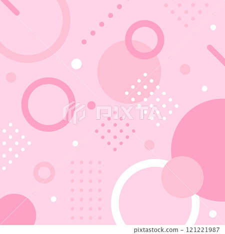 A pink background that gives a spring feel. Vector illustration material of abstract shapes. 121221987