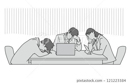 一個沮喪的商人的簡單例證 一個沮喪的商人的簡單例證 121223384