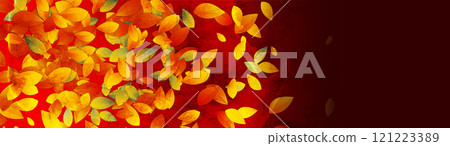 Colorful autumn leaves abstract grunge background 121223389