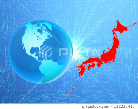 Network Japan Earth Cyber Image Background 121223413