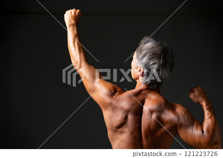 Bodybuilder, physical beauty, back view Bodybuilder, physical beauty, back view 121223726