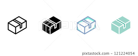 Simple vector icon on a theme box Simple vector icon on a theme box 121224054
