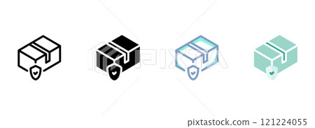 Simple vector icon on a theme box, safety Simple vector icon on a theme box, safety 121224055