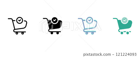 Simple vector icon on a theme cart trolley Simple vector icon on a theme cart trolley 121224093