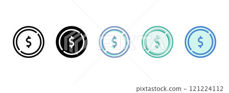 Simple vector icon on a theme coin Simple vector icon on a theme coin 121224112