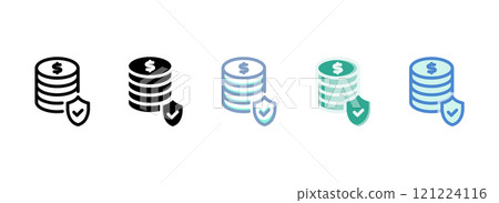 Simple vector icon on a theme coin, money Simple vector icon on a theme coin, money 121224116