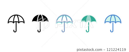 Simple vector icon on a theme umbrella 121224119