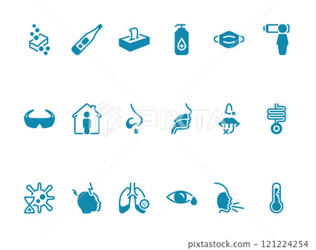 Simple vector icon on a theme disease, prevention 121224254