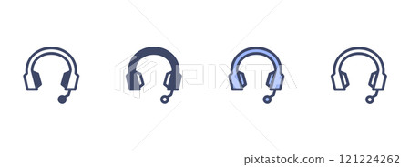 Simple vector icon on a theme headphones 121224262
