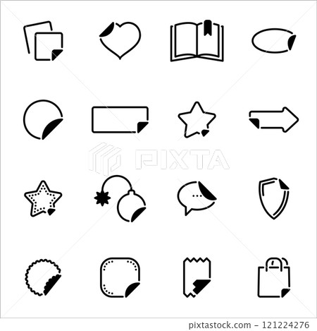 Simple vector icon on a theme sticker 121224276