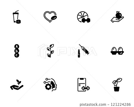 Simple vector icon on a theme vitamins and nutrition 121224286