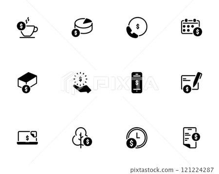 Simple vector icon on a theme money 121224287