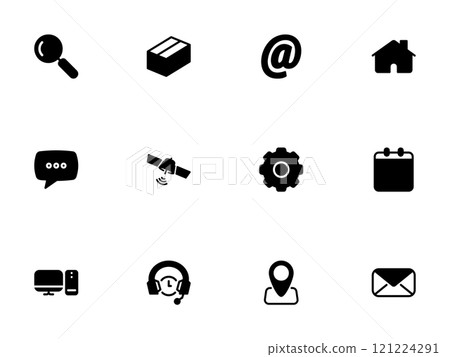 Simple vector icon on a theme home delivery, mail Simple vector icon on a theme home delivery, mail 121224291