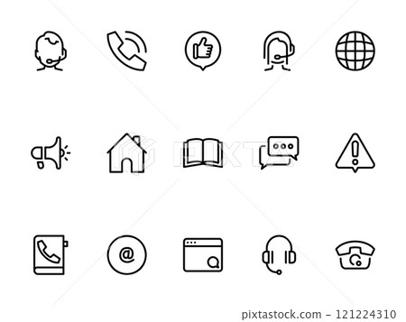 Simple vector icon on a theme contact us, call 121224310