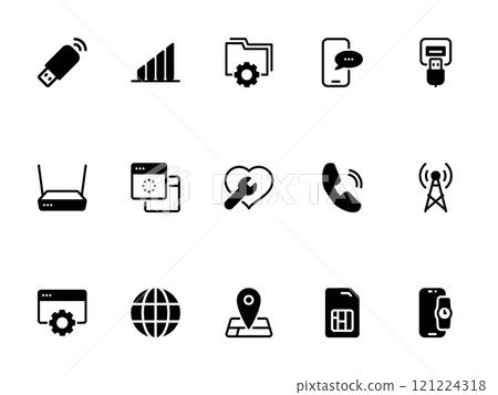 Simple vector icon on a theme communication, contact, online, internet Simple vector icon on a theme communication, contact, online, internet 121224318