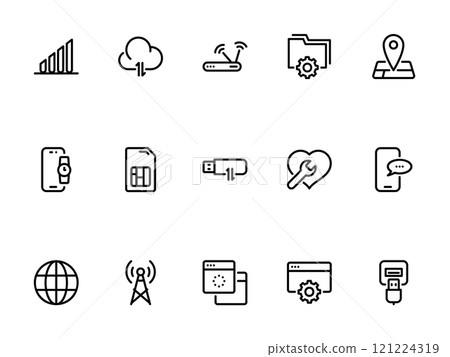 Simple vector icon on a theme communication, internet, calls, wireless Simple vector icon on a theme communication, internet, calls, wireless 121224319