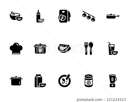 Simple vector icon on a theme food, kitchen, cooking, tomato 121224323