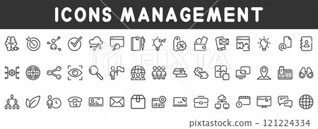 Simple vector icon on a theme management 121224334