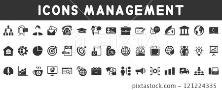 Simple vector icon on a theme management 121224335
