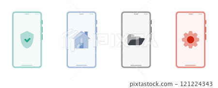 Flat illustration on a theme phone, smartphone Flat illustration on a theme phone, smartphone 121224343