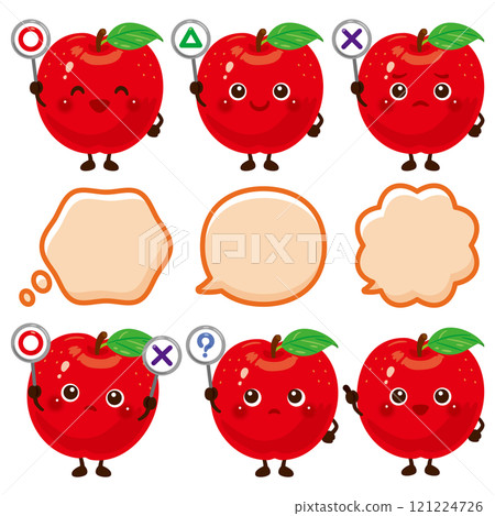 持有○×△標籤的蘋果角色 121224726