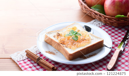 Apple jam toast Apple jam toast 121224875