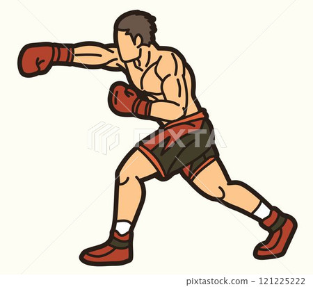 Boxing Sport Fighter Action Kickboxing Muay Thai Cartoon Graphic Vector Boxing Sport Fighter Action Kickboxing Muay Thai Cartoon Graphic Vector 121225222