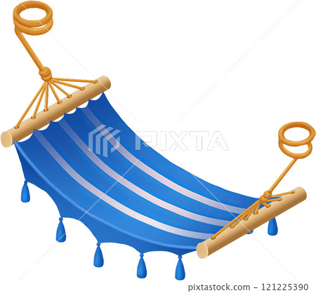 Blue striped hummock in an isometric projection. 121225390