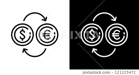 Dollar simple line icon 121225472