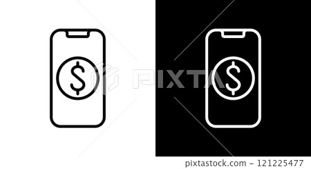 Dollar simple line icon Dollar simple line icon 121225477