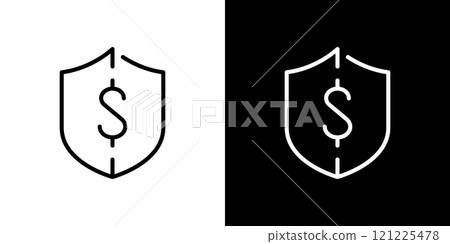 Dollar simple line icon Dollar simple line icon 121225478