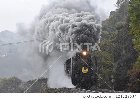 SL山口、JR山口線 從津和野出發 雨中奔跑 121225534