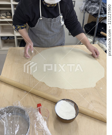 蕎麥麵製作教室 擀麵杖 蕎麥麵製作教室 擀麵杖 121225960