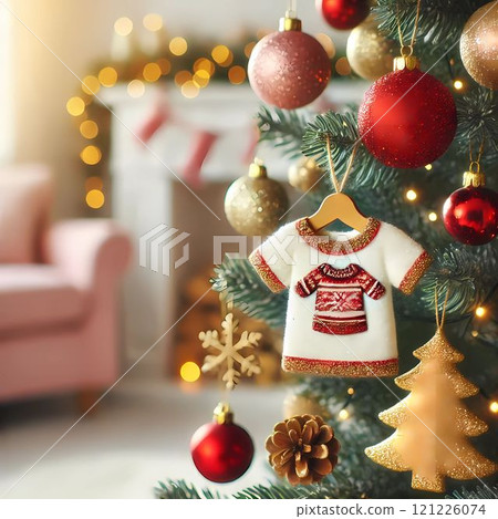 Christmas tree in living room 121226074