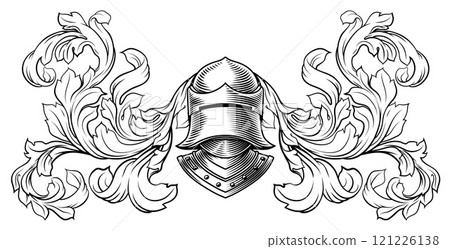 Coat of Arms Crest Knight Helmet Heraldry Design Coat of Arms Crest Knight Helmet Heraldry Design 121226138