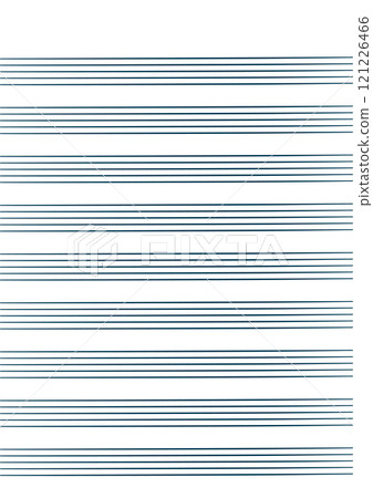 Graph paper. Printable grid paper with stave on a white background. A blank music sheet paper with staff. Geometric pattern for composition, education, school. Realistic lined paper blank size A4 121226466