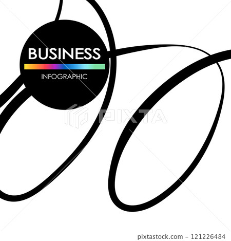 Business infographic. Presentation with elements of graph, diagram with steps, processes. Vector template diagram for creative business concept, banner, workflow layout 121226484