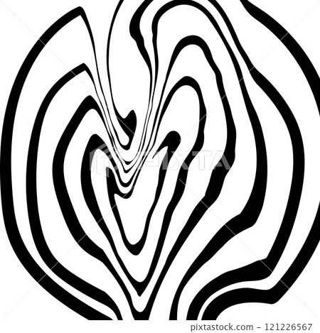 Swirl hypnotic black and white spiral. Monochrome abstract background. Vector flat geometric illustration.Template design for banner, website, template, leaflet, brochure, poster 121226567