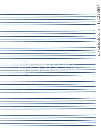 Graph paper. Printable grid paper with stave on a white background. A blank music sheet paper with staff. Geometric pattern for composition, education, school. Realistic lined paper blank size A4 121226694