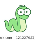 Comical snake illustration - big eyes 121227083
