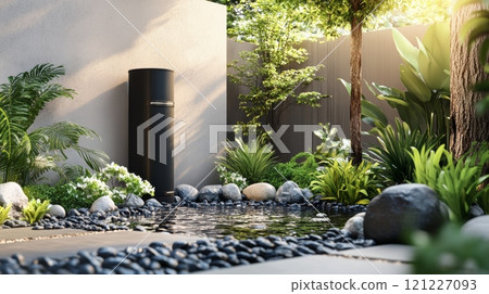 Eco-Friendly Rainwater Harvesting in Home Garden 121227093