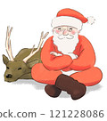 Santa Claus sitting with his arms folded 121228086